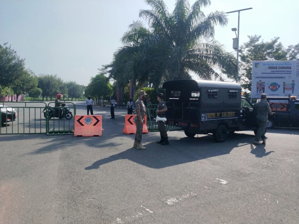 Dishub Tutup Jalan di Kawasan Simpang Lima Gumul